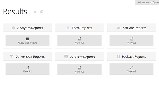 Visualizar relatórios nos resultados do Rainmaker 