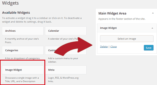 Widget de imagem no WordPress 