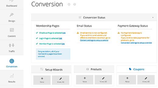 Configuração de lista de e-mail e método de pagamento no Rainmaker 