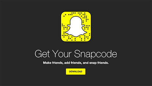 Baixe seu snapcode 