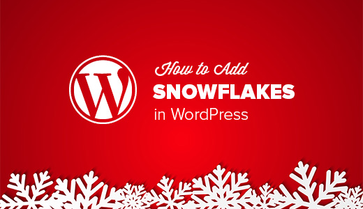 Adicionando flocos de neve no WordPress 