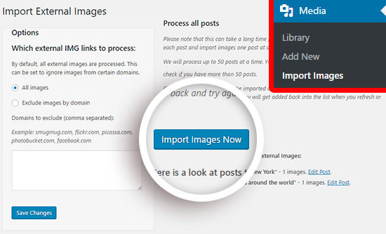 importar imagens de wix para wordpress 