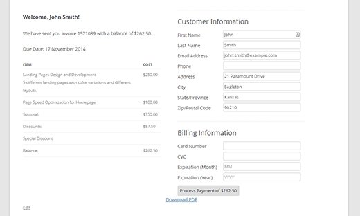 Os clientes poderão visualizar a nota fiscal no seu site 