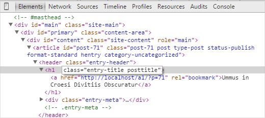 Editando o código HTML na ferramenta de inspeção do elemento 