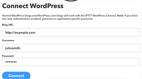 Conecte o WordPress 