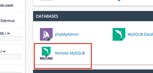 MySQL remoto no cPanel 