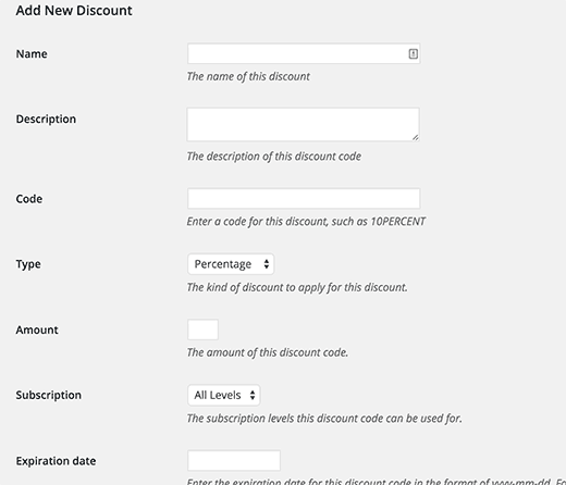 Oferecendo códigos de desconto em Restrict Content Pro 