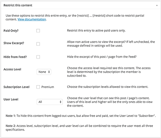 Restringir conteúdo para uma publicação no WordPress 