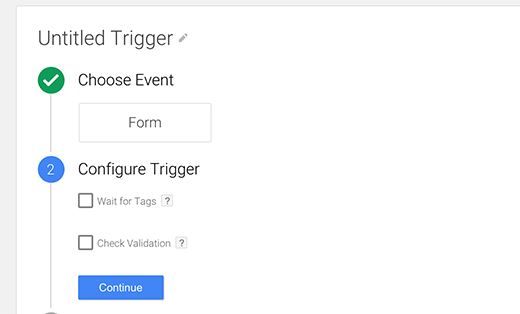 Configurar opções de disparo 