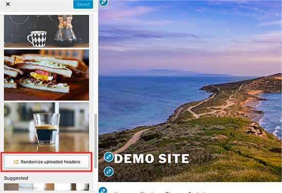 Randomize imagens de cabeçalho no WordPress 