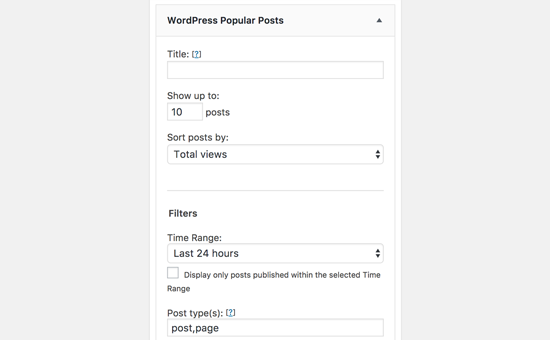 Widget de postagens populares do WordPress 
