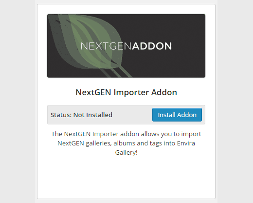 NextGEN Importador Addon plugin para Envira Gallery 