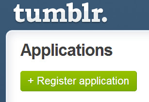 Aplicação do Registro do Tumblr 