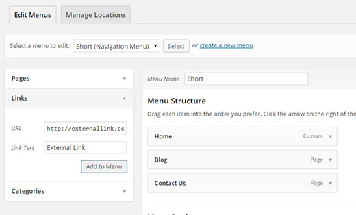 Adicionando um link personalizado nos menus do WordPress 