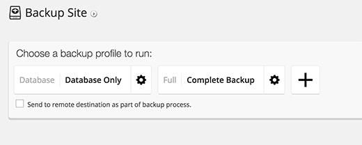 Criando novos backups no BackupBuddy 