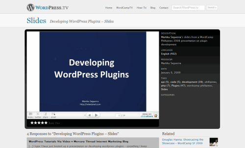 Desenvolvendo WordPress Plugins - Slides 