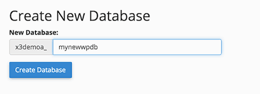 Criando um novo banco de dados MySQL 