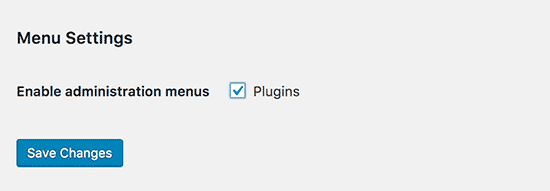 Mostrar ou ocultar o menu de plugins para administradores do site 