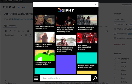 Pesquisar ou procurar Gifs em Giphy 