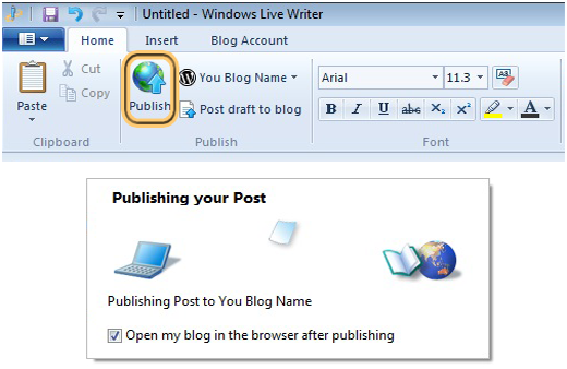 Como publicar posts do WordPress no Windows Live Writer 