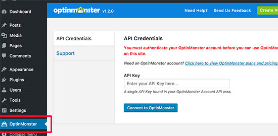 OptinMonster API Key 