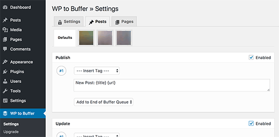 WordPress to Buffer 