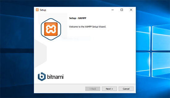 Assistente de configuração do XAMPP 