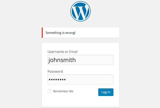 Nenhuma sugestão de login no WordPress 