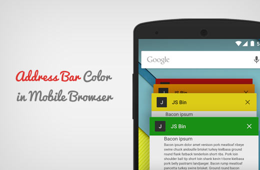 Cor da barra de endereços no navegador móvel para o site WordPress 