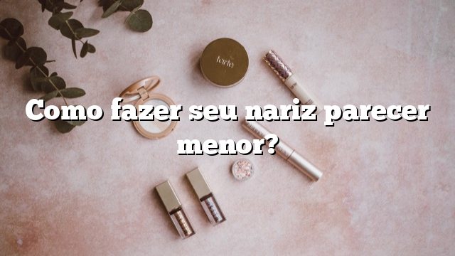 Como fazer seu nariz parecer menor?