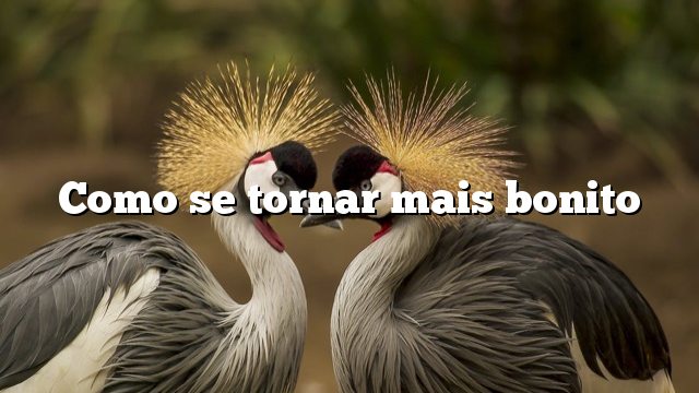 Como se tornar mais bonito